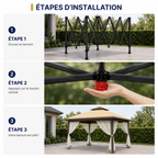 Barnum de Jardin 3x3m - Double Toit & Moustiquaire