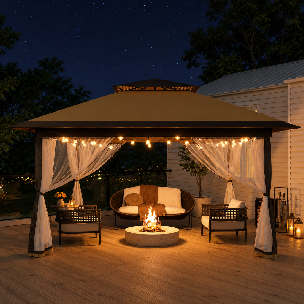 Barnum de Jardin 3x3m - Double Toit & Moustiquaire