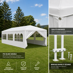 Tente de Réception 3x9m - Blanc - 27m²