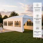 Tente de Réception 3x9m - Blanc - 27m²