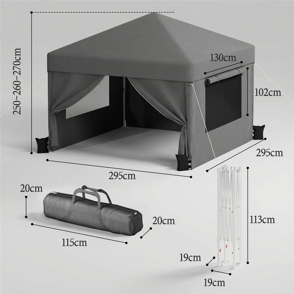 Pavillon de Jardin 3x3m - UPF 50+ & Anti-Insectes