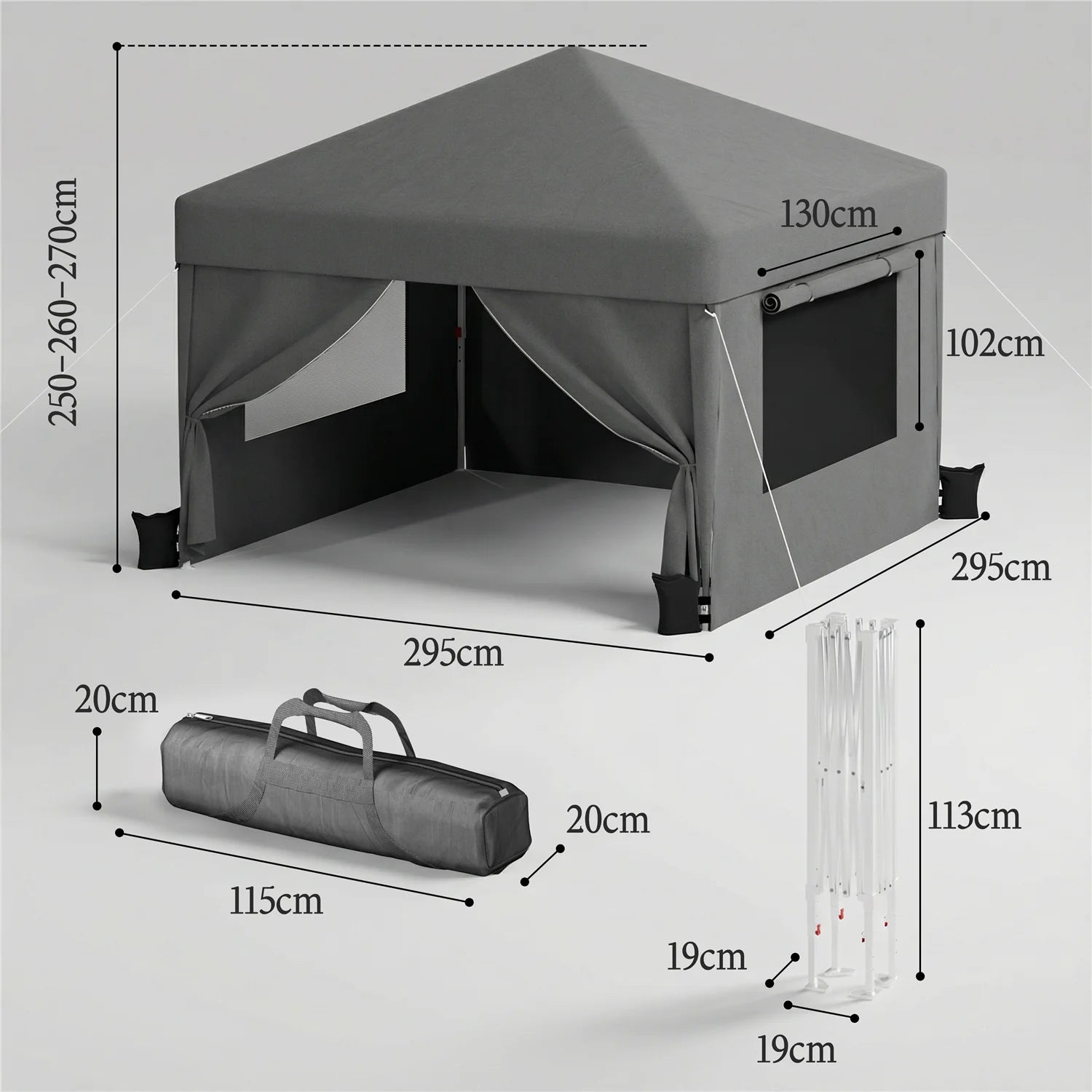 Pavillon de Jardin 3x3m - UPF 50+ & Anti-Insectes
